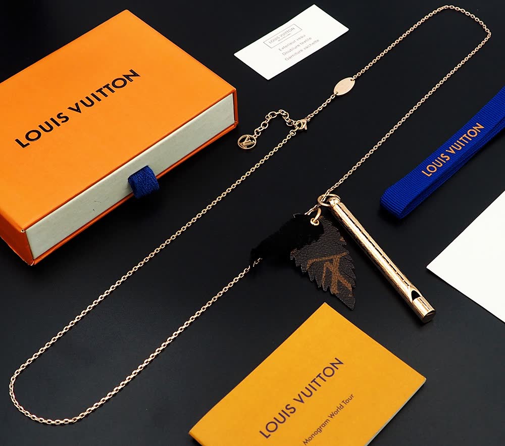 Louis Vuitton Whistle Leaf Pendant Necklace